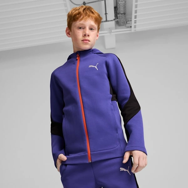 Sudadera con capucha EVOSTRIPE Puma para niños grandes estilo y comodidad inigualables ¡Hazte con la tuya!