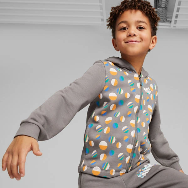 ¡ESS+ SUMMER CAMP de PUMA! Sudadera con cremallera para peques: ¡aventuras de verano listas!